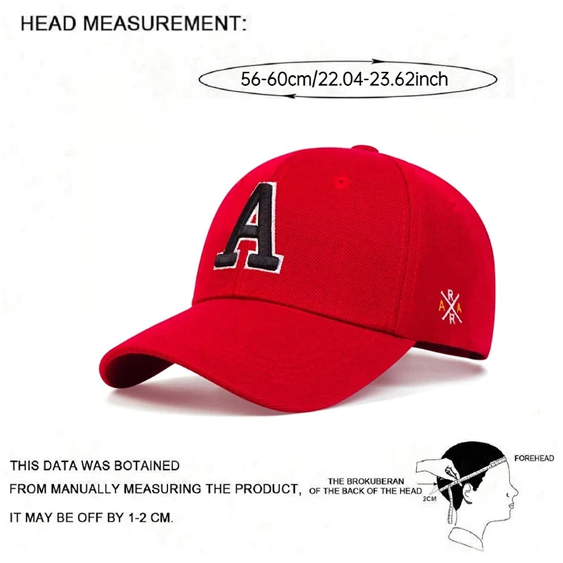 Fashionable Creative Baseball Hat A Letter Side AR Embroidered Hip Hop Hat