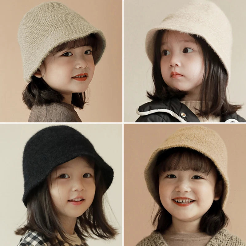 Fashion Solid Color Baby Bucket Hat