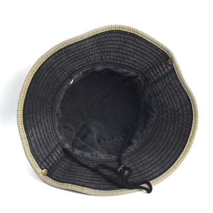 Spring Cotton Solid Bucket Hat Fisherman Hat Outdoor
