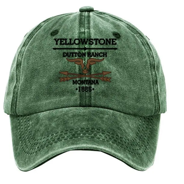 Washed Baseball Cap Print Adjustable Hat