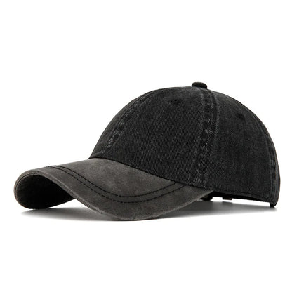 New Spring 100% Cotton Washable Baseball Caps For Men