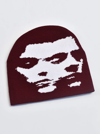 Men Women Fashion Pullover Cap Y2k Goth Warm Beanie Hats