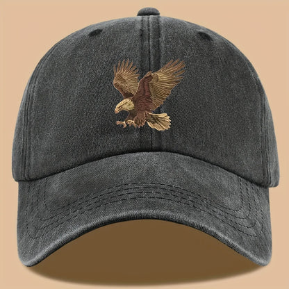 Eagle Print Baseball Cap, Adjustable For Both Men And Women