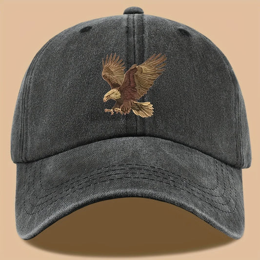 Eagle Print Baseball Cap, Adjustable For Both Men And Women