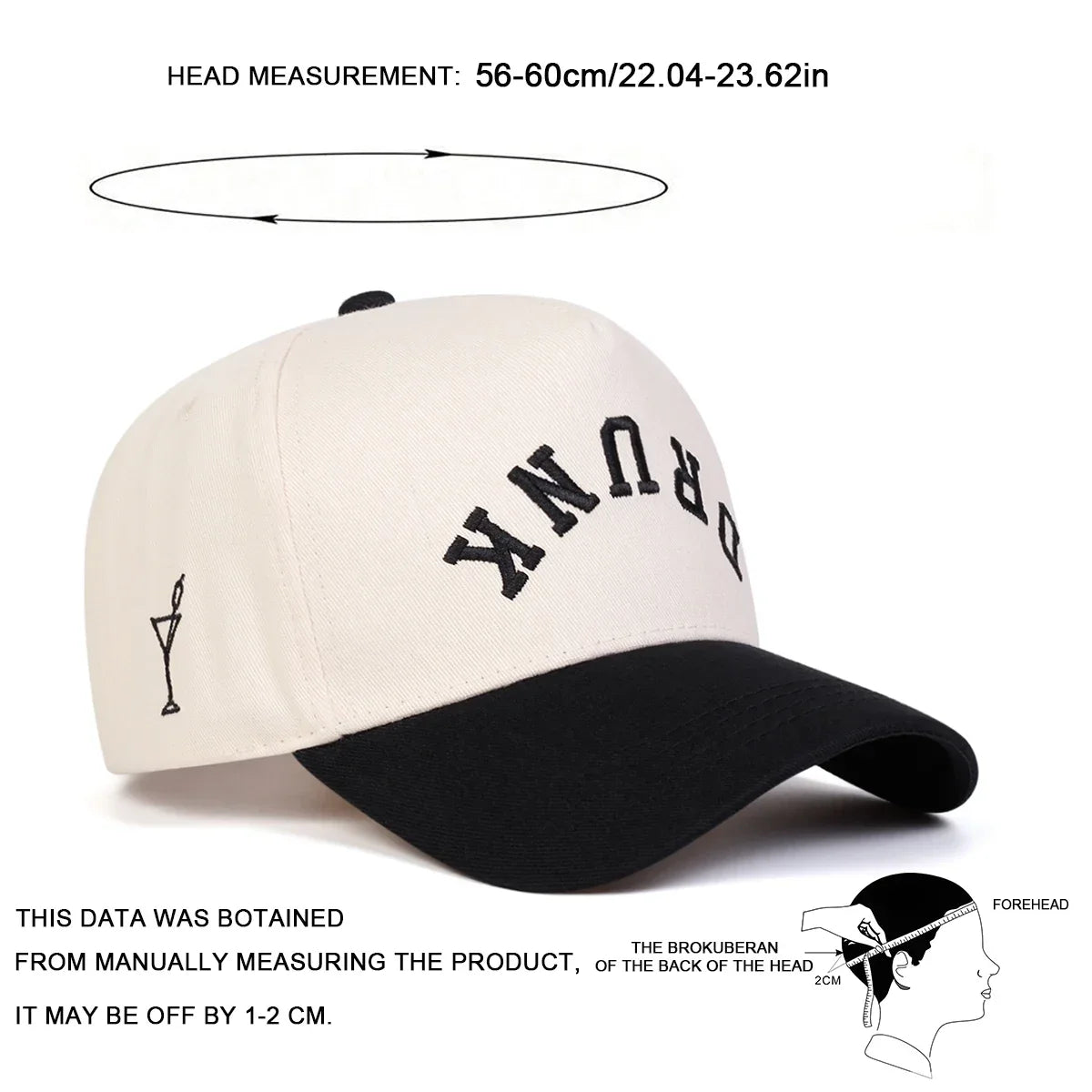 Unisex Drunk Letter Embroidery Baseball Caps Spring and Autumn