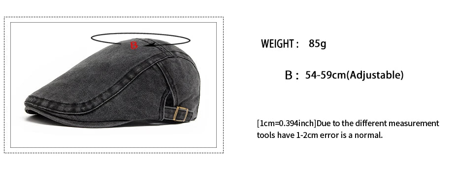 New Vintage Cotton Beret Men Women Fashion Flat Visor Cap