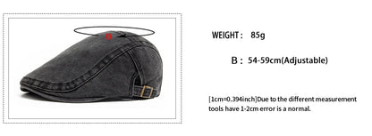 New Vintage Cotton Beret Men Women Fashion Flat Visor Cap