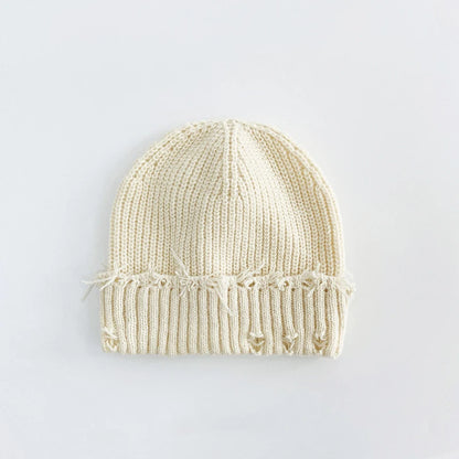 Custom Retro Broken Brim Knitted Hat For Women Men
