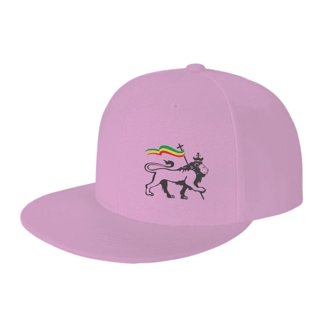 Rasta Lion Of Judah Flat Brim Baseball Cap