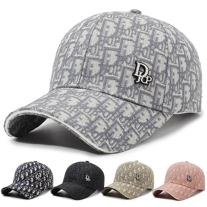 Versatile Korean Style Full Letter Baseball Cap Unisex Trendy Duckbill Casual Retro