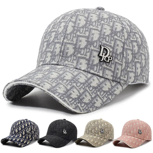 Versatile Korean Style Full Letter Baseball Cap Unisex Trendy Duckbill Casual Retro