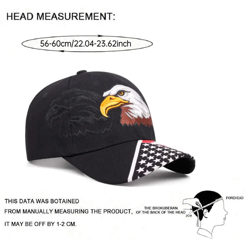 Eagle American Flag Embroidered Hip Hop Hat