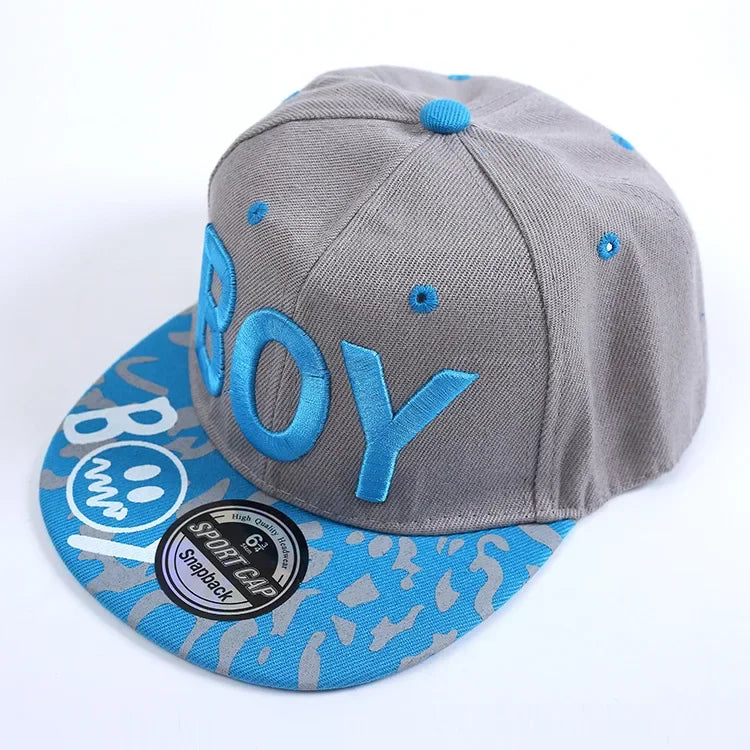 Unisex Kids Embroidered Hip Hop Snapback Cap Baby