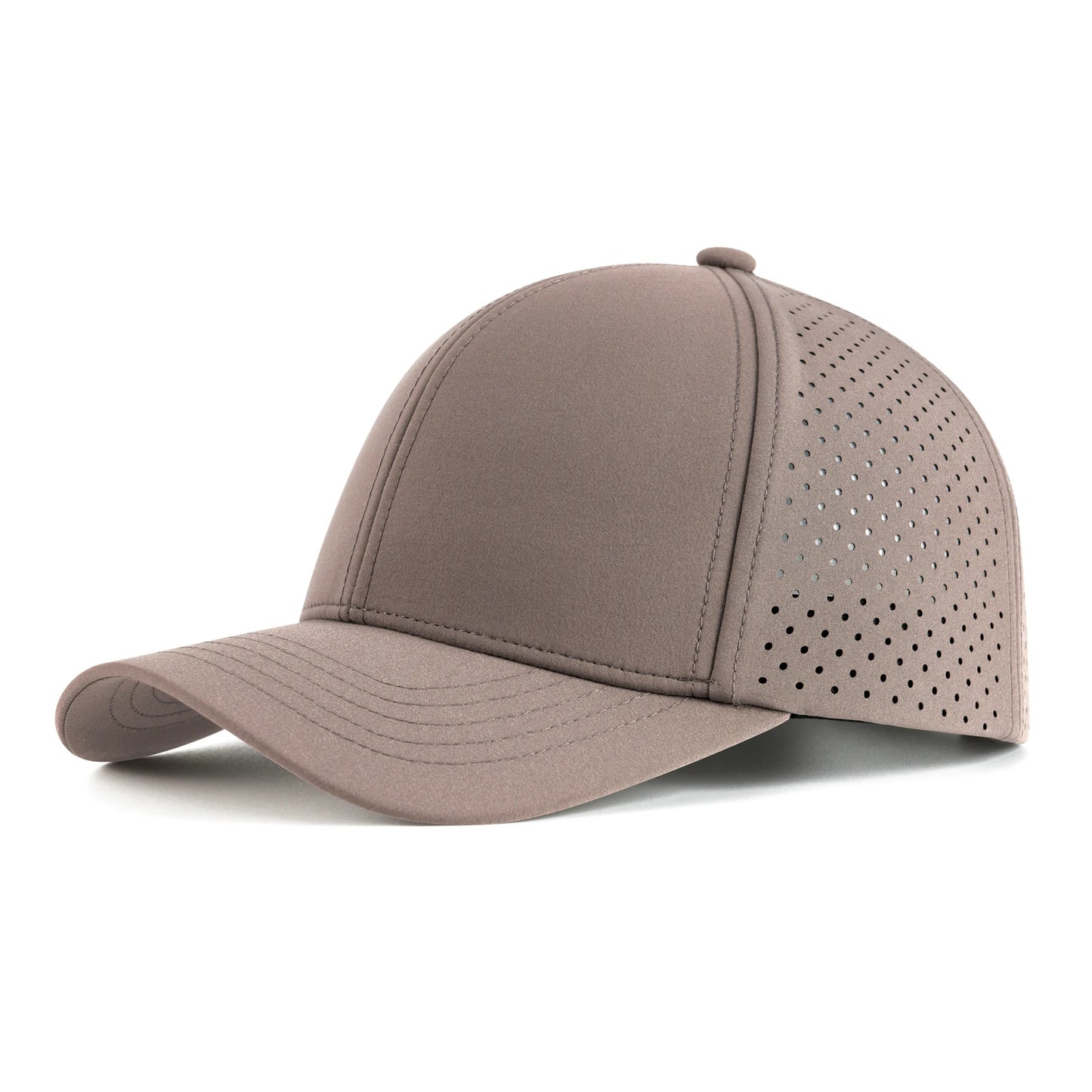 Men Quick Dry Baseball Cap Laser Cut Mesh Ball Curved Brim Snapback Hat