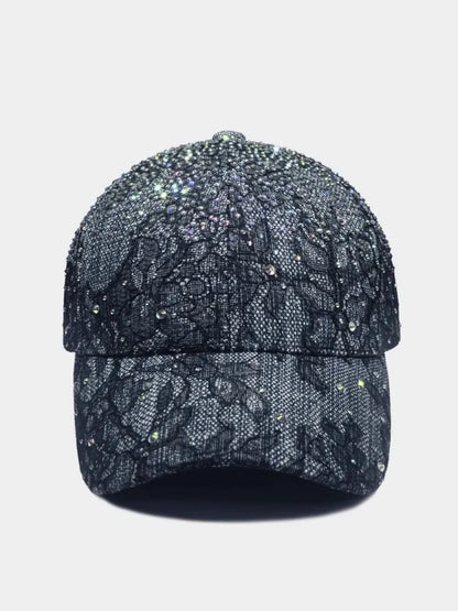 Women Fashion Lace Diamonds Designer Peaked Cap