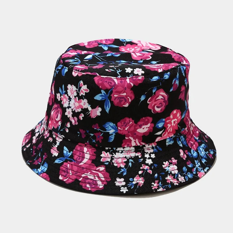 Fashion Plant Printing Pattern Fisherman Hat Spring and Summer