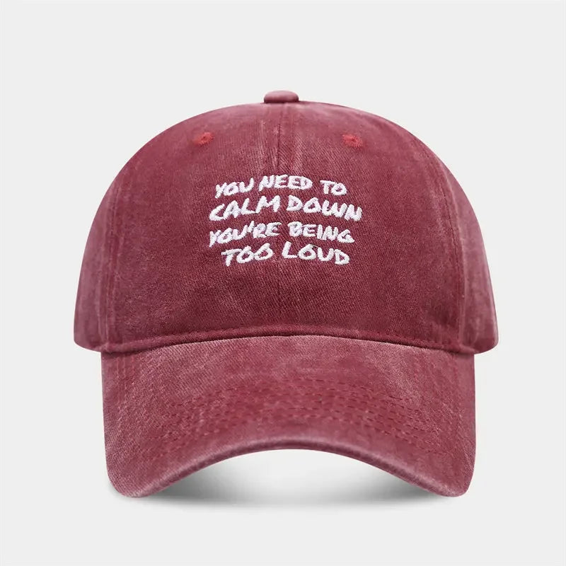 Four Seasons Cotton Letter Print Baseball Cap Adjustable