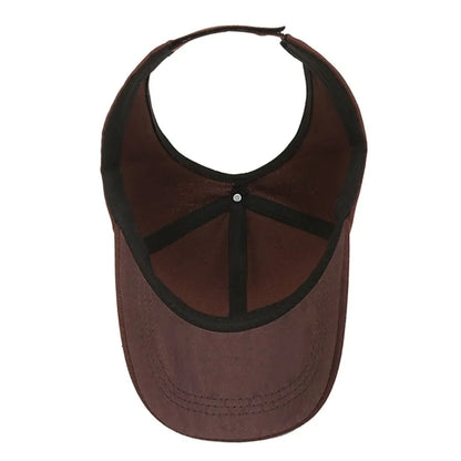 Adjustable Cotton Ponytail Hat With Ponytail Hole Baseball Caps