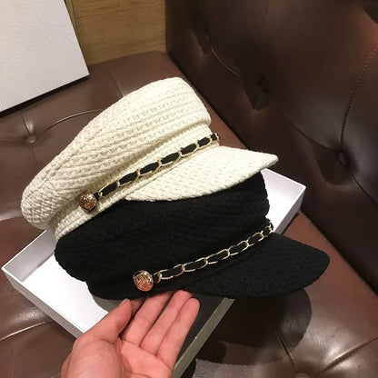 Fashion British Style Beret Hat For Women Duckbill Cap
