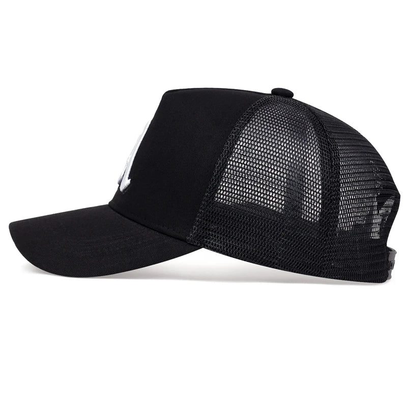 Unisex Gothic Letter A Embroidery Embroidery Baseball Net Caps