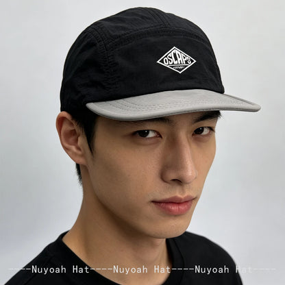 Versatile Quick-Dry Plaid Solid Color Block Baseball Hats