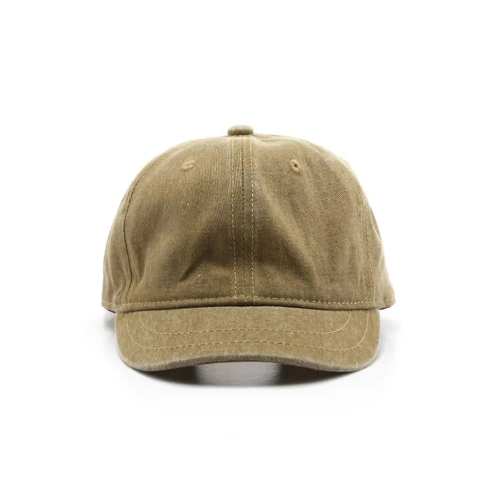 Fashion Short Brim Baseball Cap Adjustable Solid Color Bucket Panama Cap