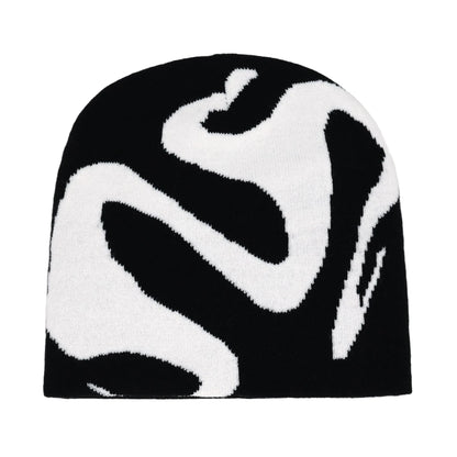 Y2K Letter Knitted Winter Autumn Beanie Cap Men Women
