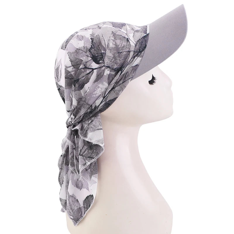Women Print Hijab Caps Baseball Caps