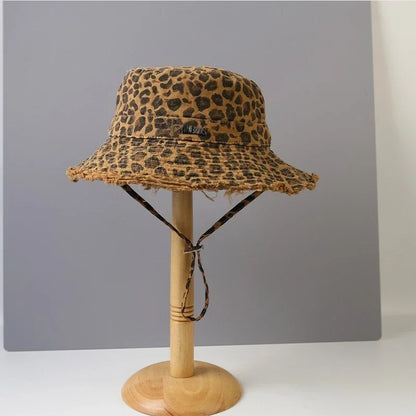 Fashion Leopard Print Fisherman Hat Small Basin Hat