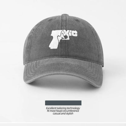 Graffiti Letter Graphic Washed Canvas Baseball Cap Vintage Adjustable Sun Hat