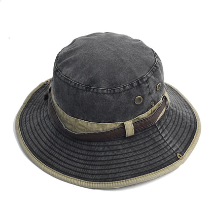 Spring Cotton Solid Bucket Hat Fisherman Hat Outdoor