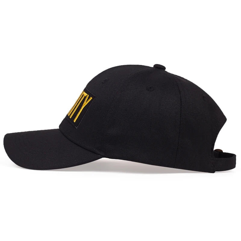 Unisex Seccurity Letter Embroidery Baseball Caps Spring And Autumn