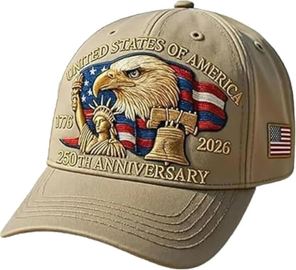 United States 250th Anniversary Baseball Cap - Eagle & Liberty Design