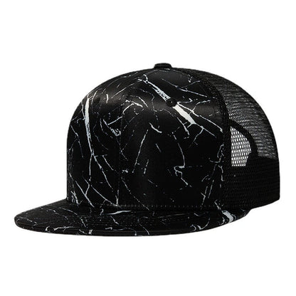 Hip-hop Flat Brim Baseball Cap Breathable Mesh Cap Spring Summer