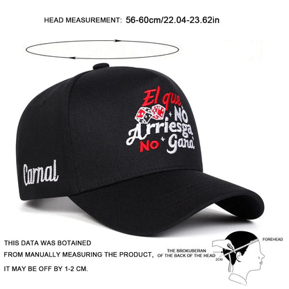 Unisex El Que No Arriesga No Gana Embroidery Baseball Caps Spring Autumn