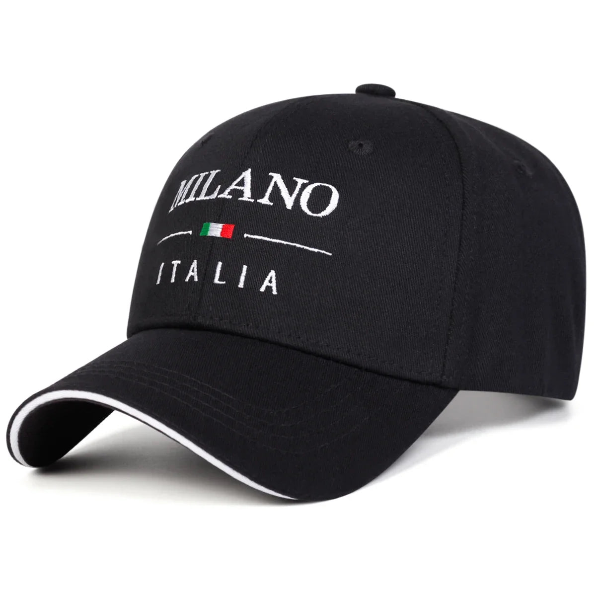 Unisex Milano Italia Letter Embroidery Baseball Caps Spring Autumn