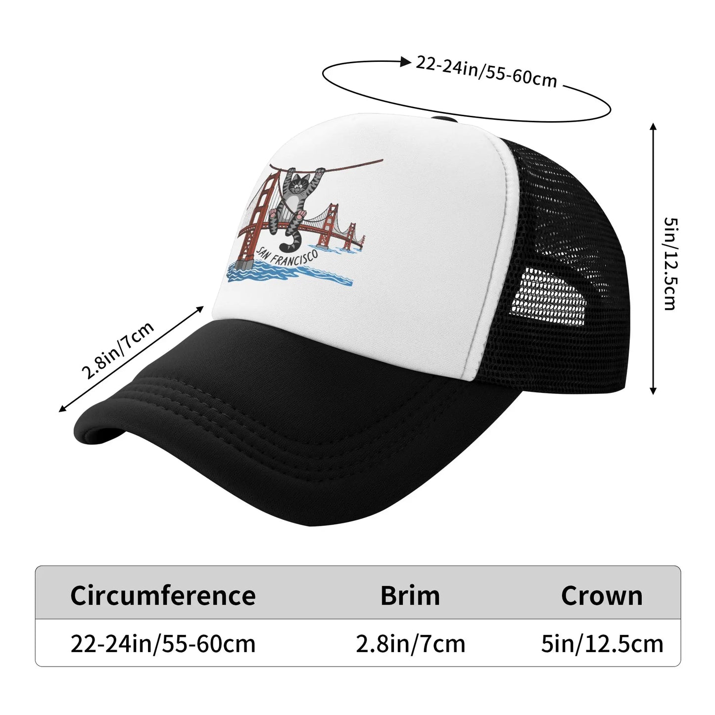 Men Ryan Gosling Cat Bridge Cap Casual Mesh Baseball Cap
