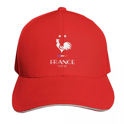 Rooster Soccer Football Sports Two Stars Baseball Cap