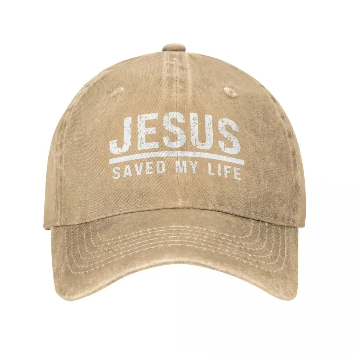 Casual Washed Jesus Saved My Life Ponytail Baseball Cap Dad Spring Summer