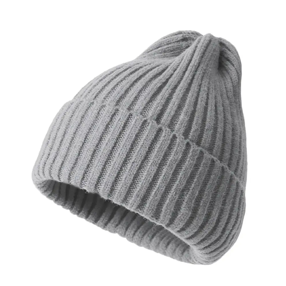 Fashion Winter Warm Knitted Cap Soft Thick Woolen Hat
