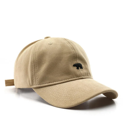 Women's Baseball Caps Polar Bear Embroidered Cotton Hat Adjustable Casual Visor Hats