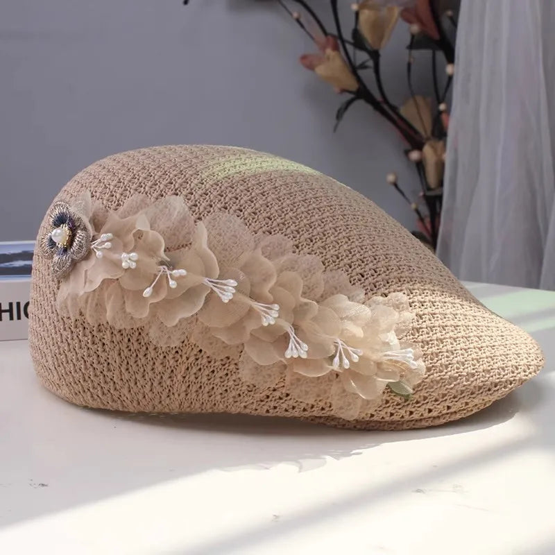 Knitted Lady Forward Cap Women Leisure Visors Hat