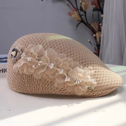 Knitted Lady Forward Cap Women Leisure Visors Hat