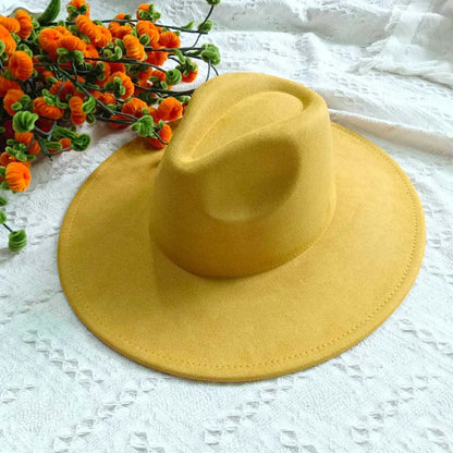 Vegan Suede Fedora Rancher Hats Blank Hats