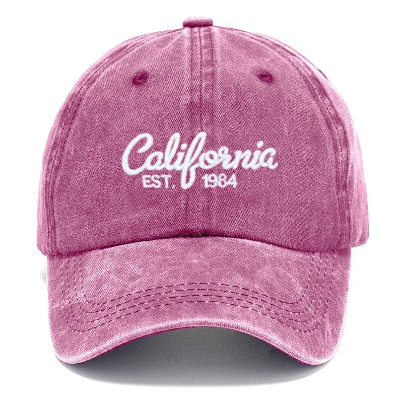 Cotton Baseball Cap California Embroidered Unisex Vintage