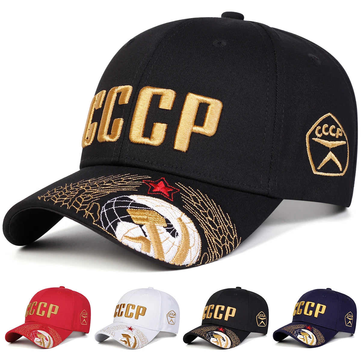 Unisex CCCP Letter Embroidery Baseball Caps Spring and Autumn