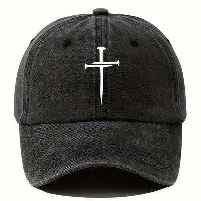 Retro Washed Cross Baseball Cap with Outdoor Activity and Party Fashion Hat