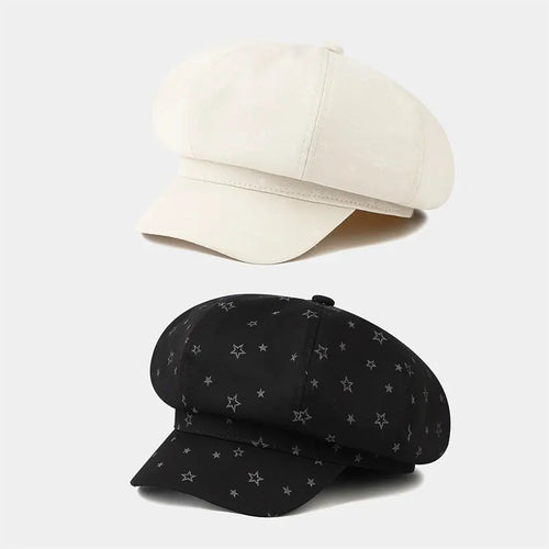 Four Seasons Cotton Geometric Print Octagonal Hats