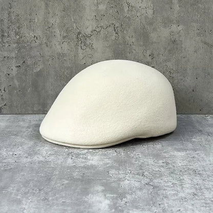 Winter High Quality Thick Wool Felt Classic Forward Cap
