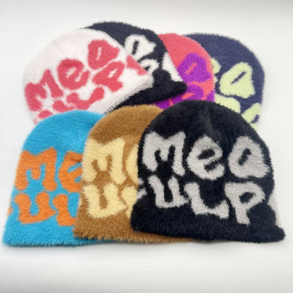 New Ins Popular Unisex Autumn Funny Hat Mink Fur Winter Women's Cap